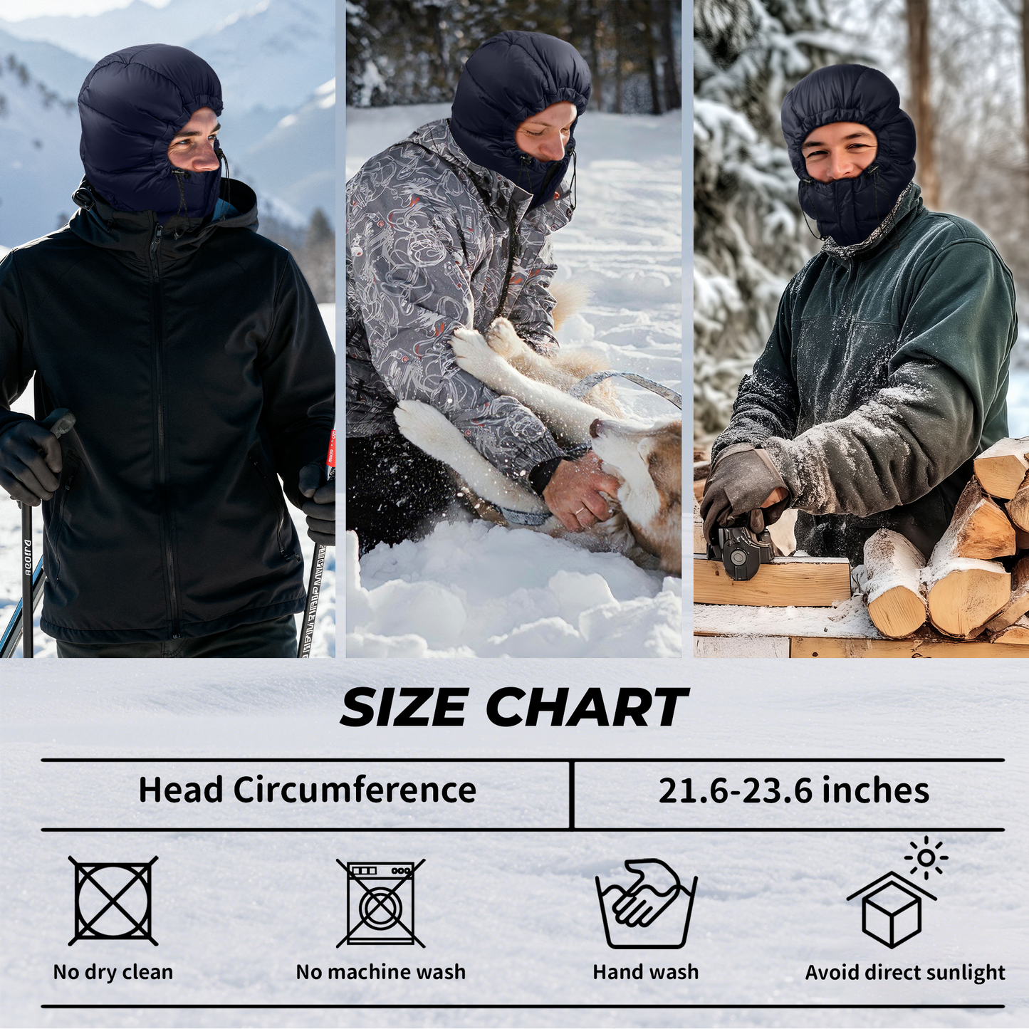 Botack Winter Warm Trapper Hat,Windproof Down Hood for Cold Weather,Ultralight Down Hat for Camping,Hiking,Sleeping Bag