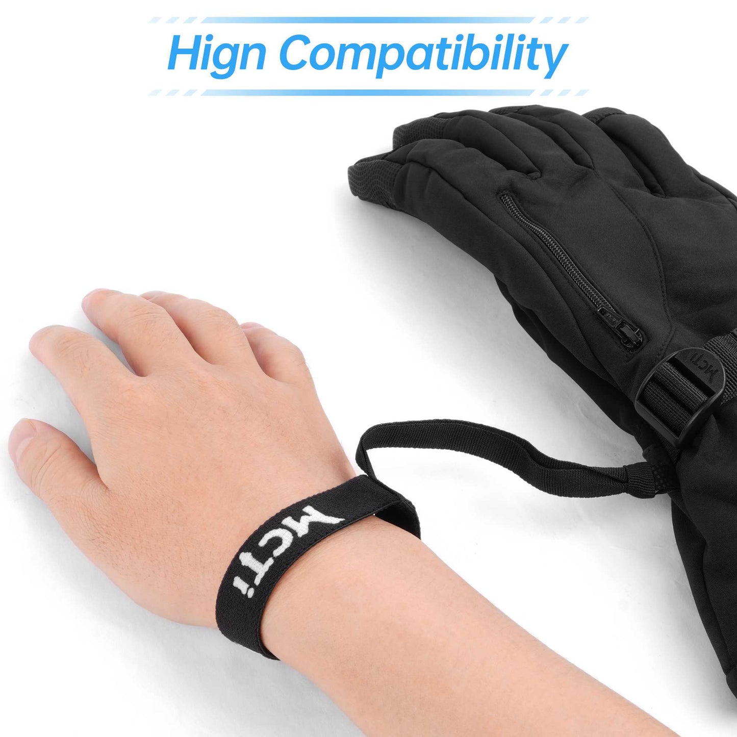 MCTi Ski Glove Leash – Handcuff-Style Wrist Strap (2-Pack) MCTi