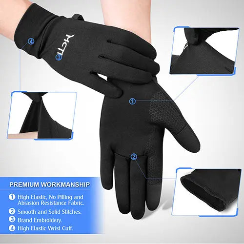 MCTi Glove Liner Touch Screen Lightweight for Winter Running Texting MCTi