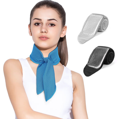 TopAcsy Cooling Neck Wraps, Removable Fabric Cover + 220g high‑Efficiency Gel, Neck Coolers for Hot Weather, Leak-Proof Ice Pack, 360° Soft Wrap, Cool Relief TopAcsy