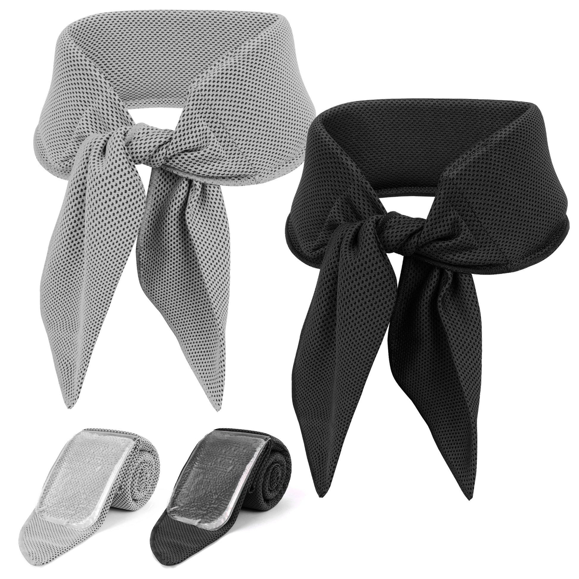 2-Pack Cooling Neck Wraps, Removable Fabric Cover + 220g high‑Efficiency Gel, Neck Coolers for Hot Weather, Leak-Proof Ice Pack, 360° Soft Wrap, Cool Relief TopAcsy