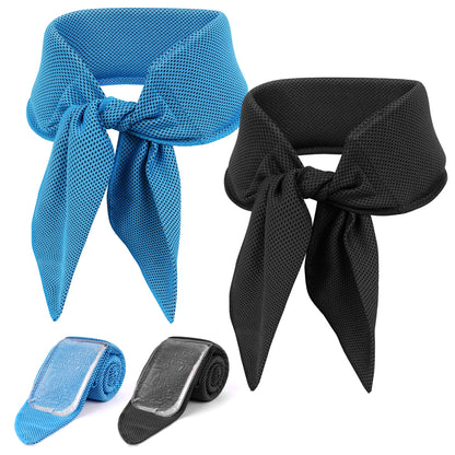 2-Pack Cooling Neck Wraps, Removable Fabric Cover + 220g high‑Efficiency Gel, Neck Coolers for Hot Weather, Leak-Proof Ice Pack, 360° Soft Wrap, Cool Relief TopAcsy