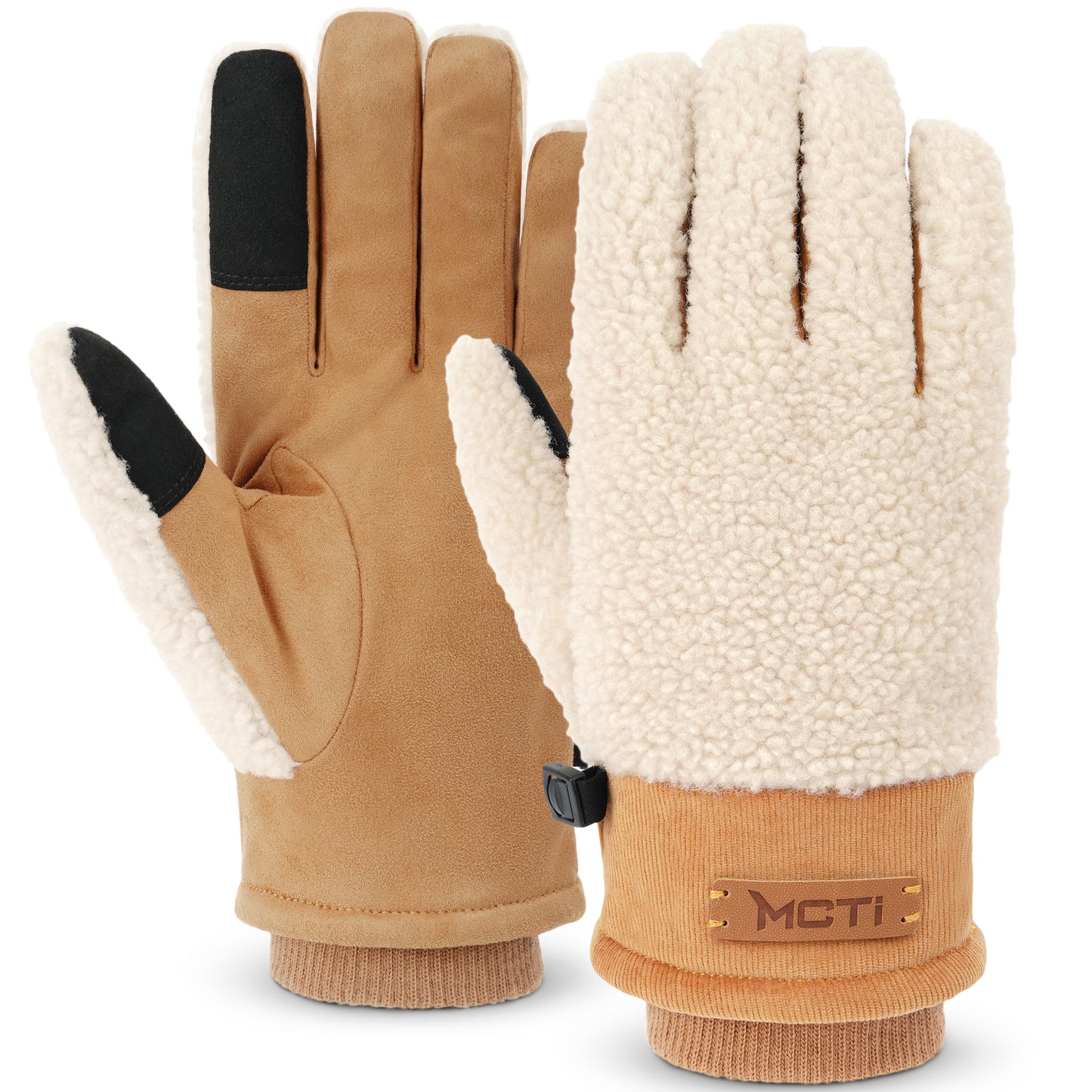 MCTi Women's Sherpa-Lined Touchscreen Winter Gloves