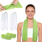 ToAcsy Dual-Action Cooling Neck Wraps, 37”x12” Cooling Towel + 220g Gel Sheet, Neck Coolers for Hot Weather, Ice Pack, Washable Gym Towel (2 Sets) TopAcsy