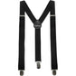 Topacsy Solid Color Mens Suspender with 3 Strong Clips Adjustable Braces Topacsy