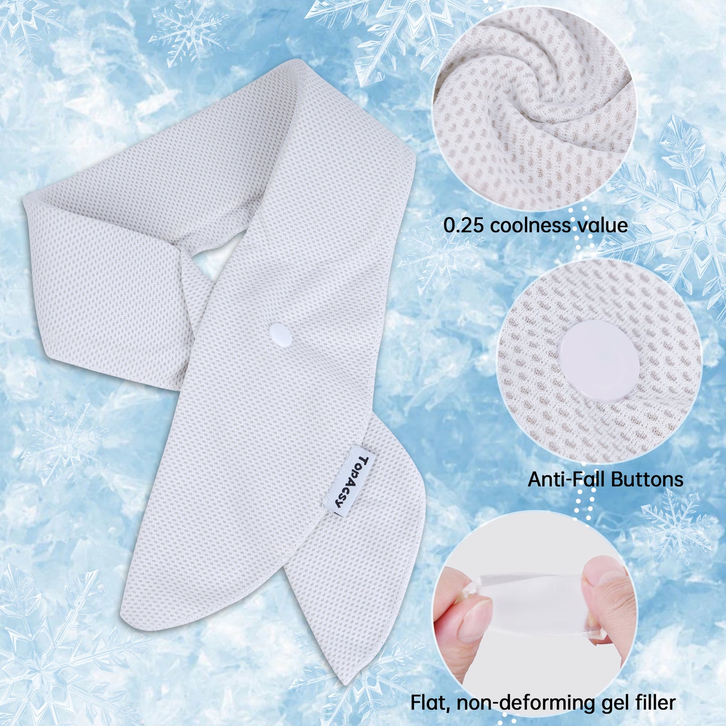TopAcsy Cooling Neck Wraps with Gel - 2 Pack Set