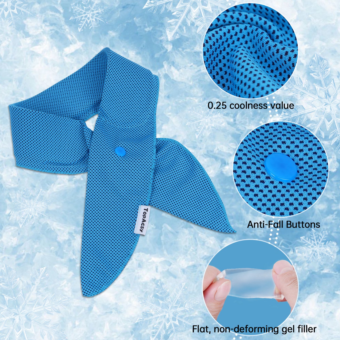 TopAcsy Cooling Neck Wraps with Gel - 2 Pack Set
