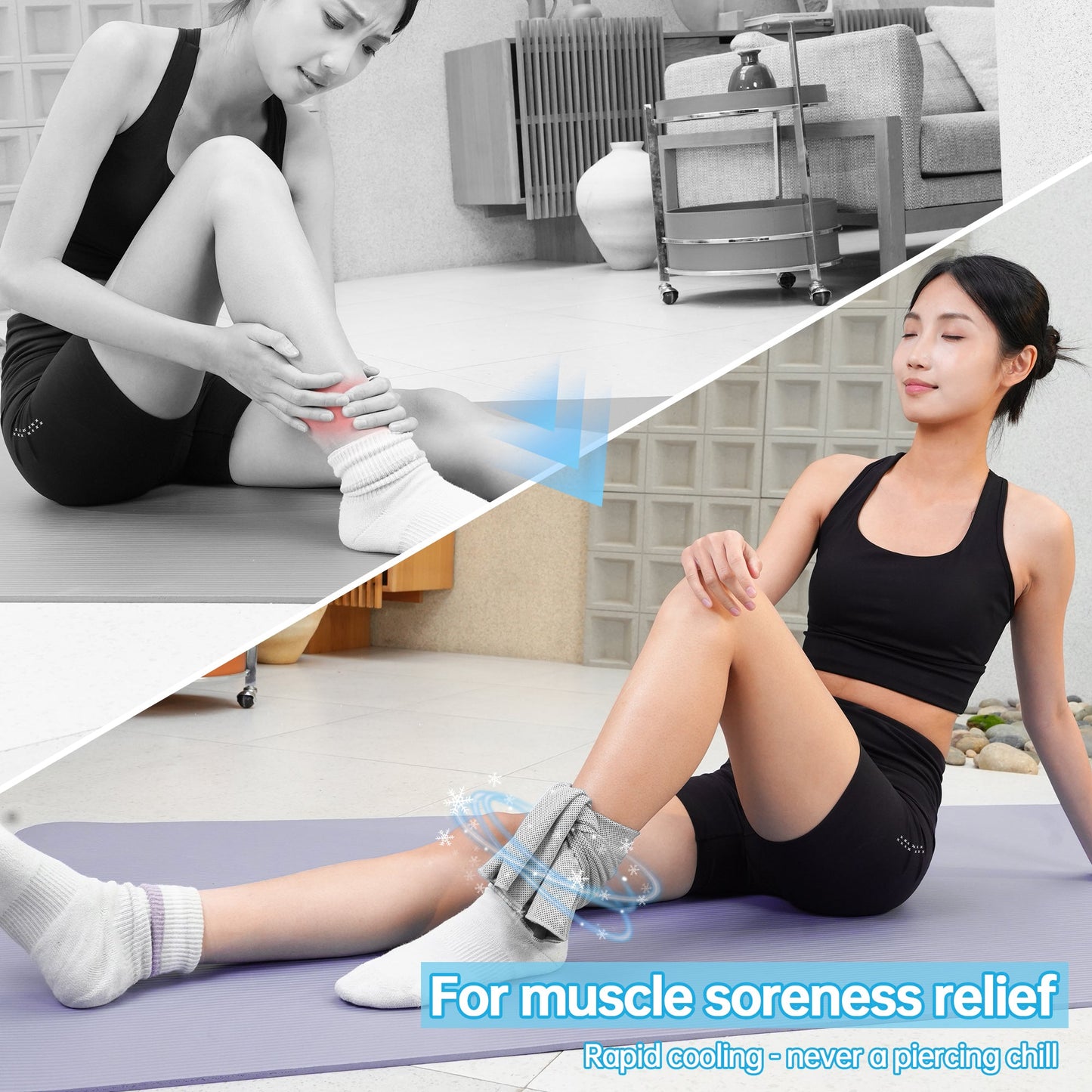 TopAcsy Dual-Action Cooling Neck Wraps, 37”x12” Cooling Towel + 220g Gel Sheet, Neck Coolers for Hot Weather, Ice Pack, Washable Gym Towel TopAcsy