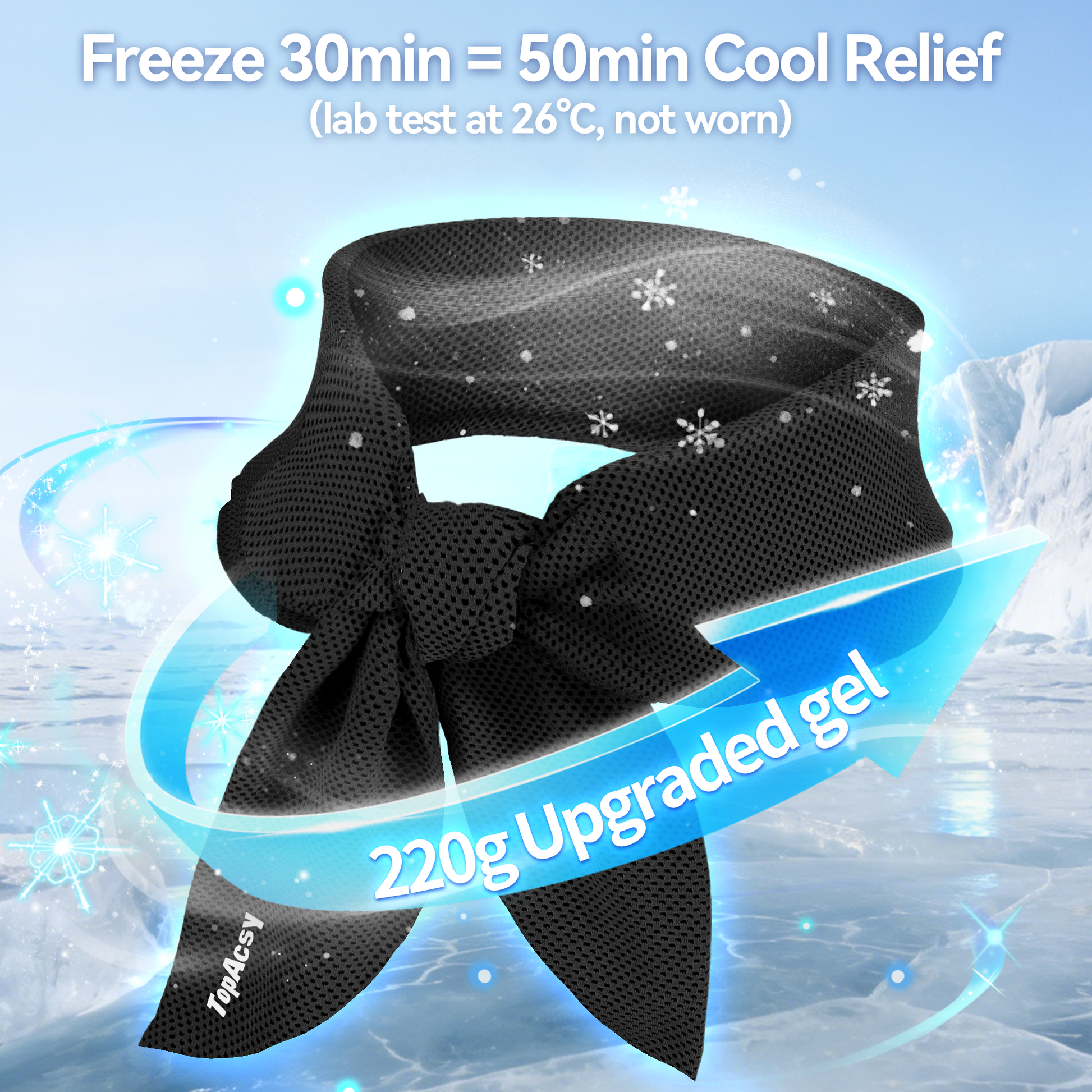 2-Pack New Upgraded Cooling Neck Wraps, Neck Coolers for Hot Weather, Leak-Proof Cooling Gel, 360° Full-Wrap, Cool Relief - Head, Neck, Wrists EXSKI