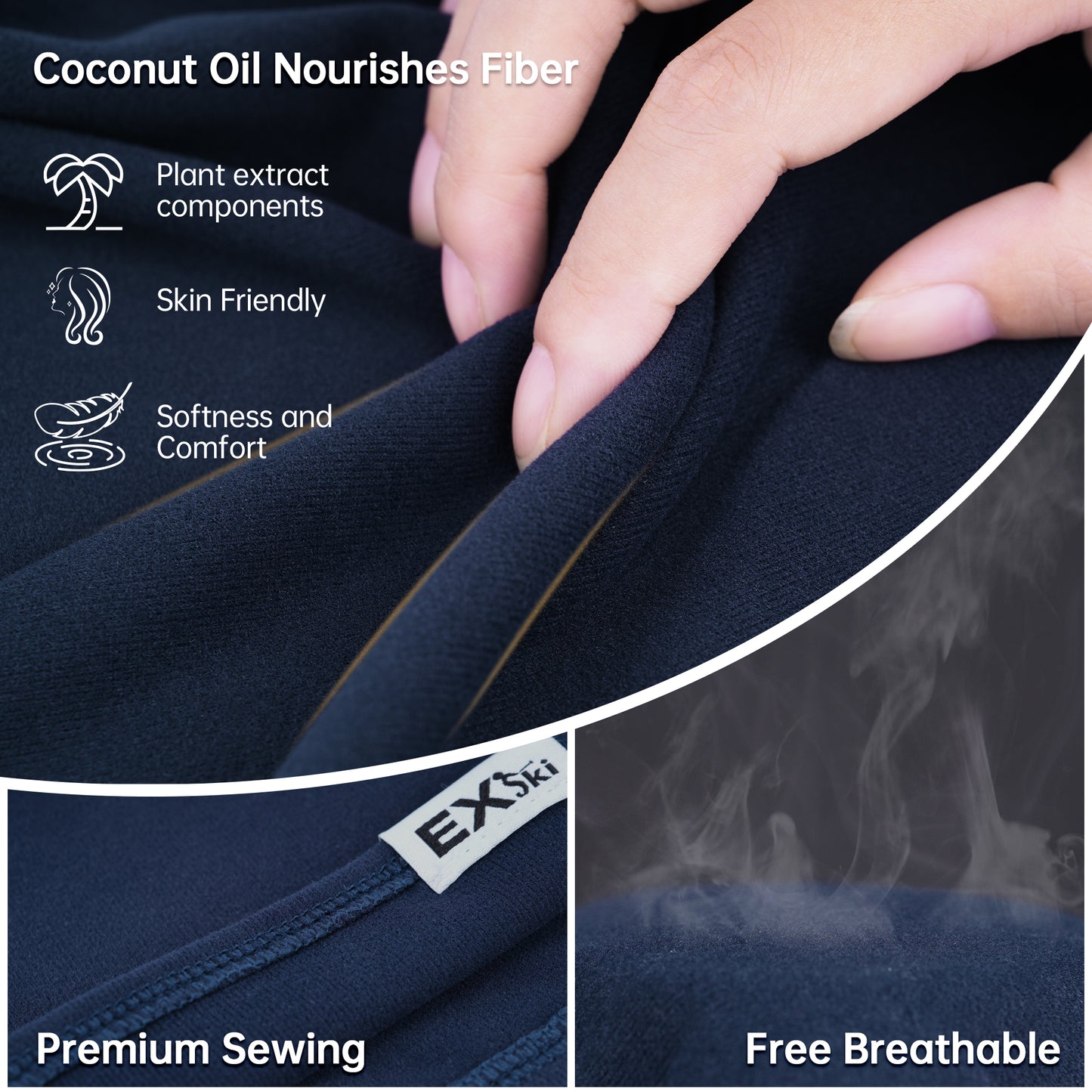 EXSKI Winter Neck Gaiter and Face Cover for Outdoor Activities