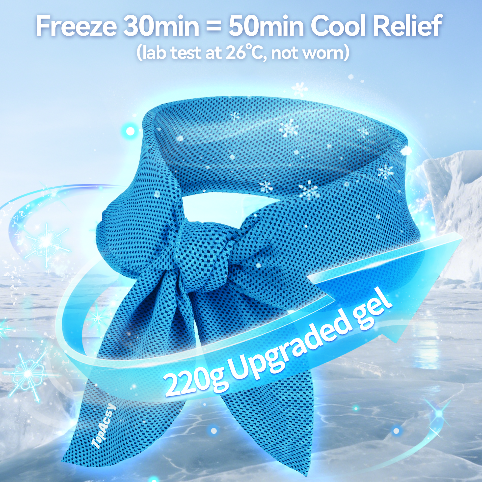 TopAcsy New Upgraded Cooling Neck Wraps, Neck Coolers for Hot Weather, Leak-Proof Cooling Gel, 360° Full-Wrap, Cool Relief - Head, Neck, Wrists TopAcsy