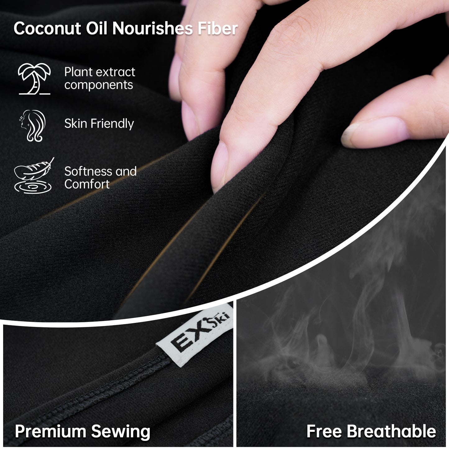 EXSKI Winter Neck Gaiter and Face Cover for Outdoor Activities