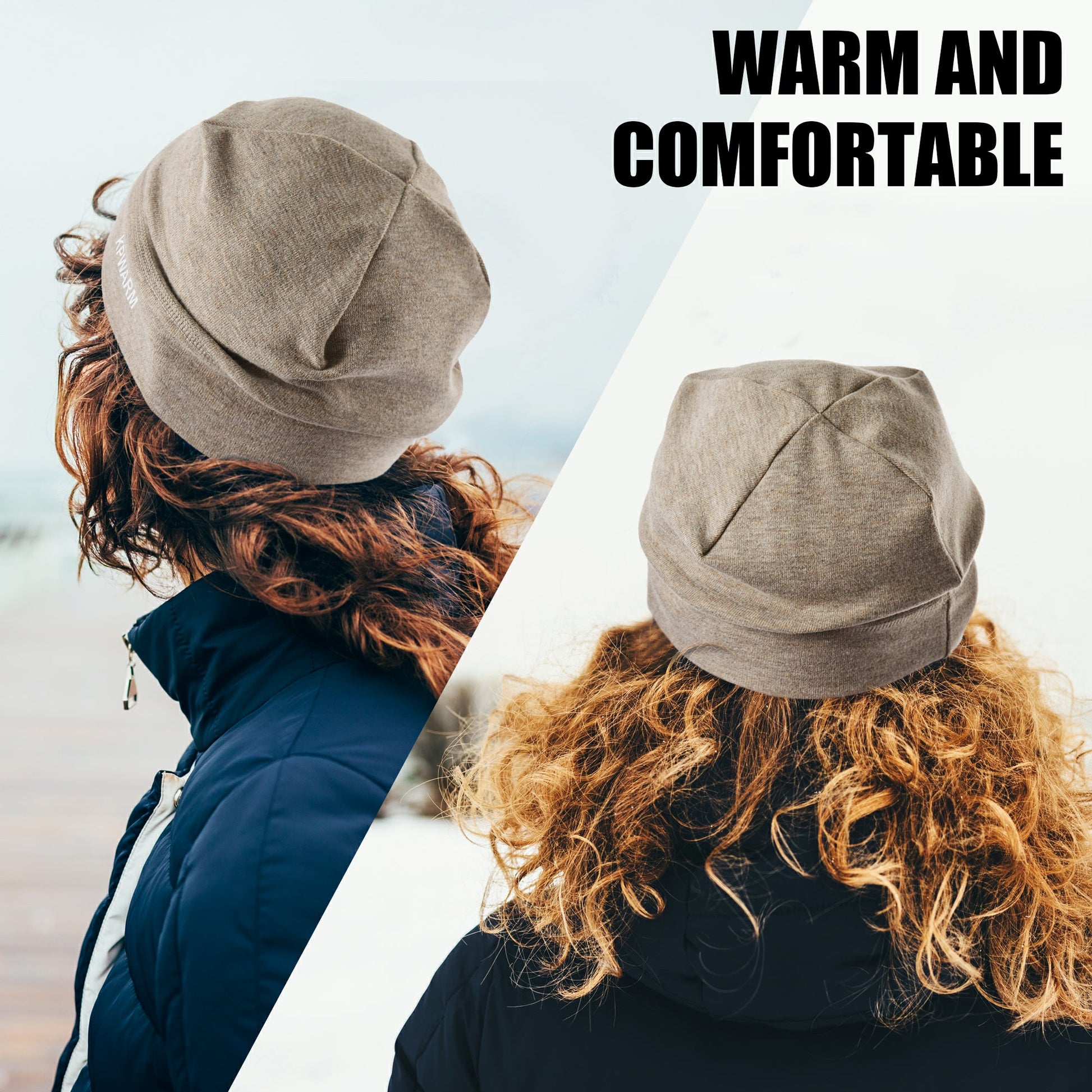 KPwarm Winter Beanie for Men Women, Warm Chunky Soft Fleece Military Tactical Skull Caps, Lightweight Running Thermal Hat KPwarm