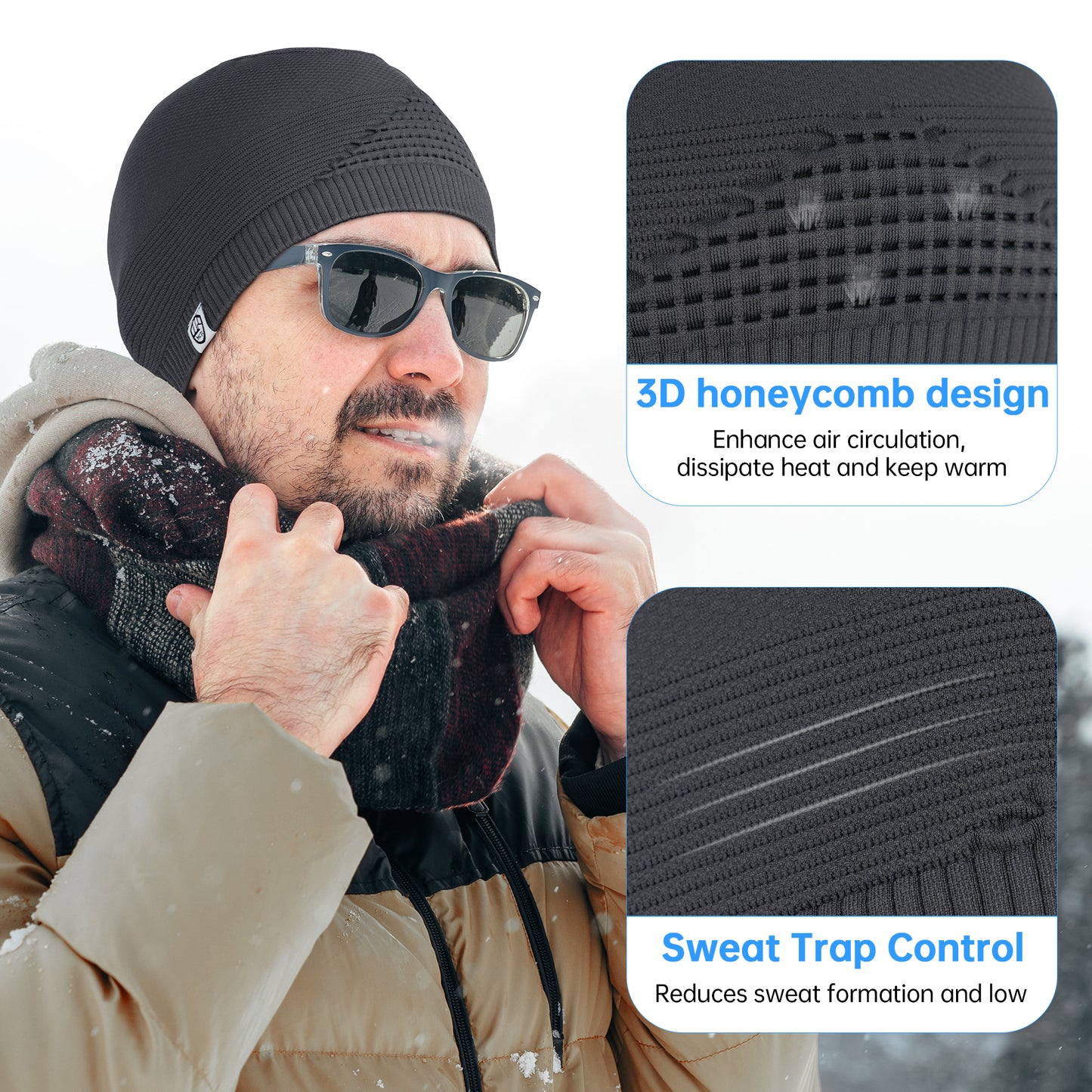 MCTi Thermal Beanie Helmet Liner for Winter Activities