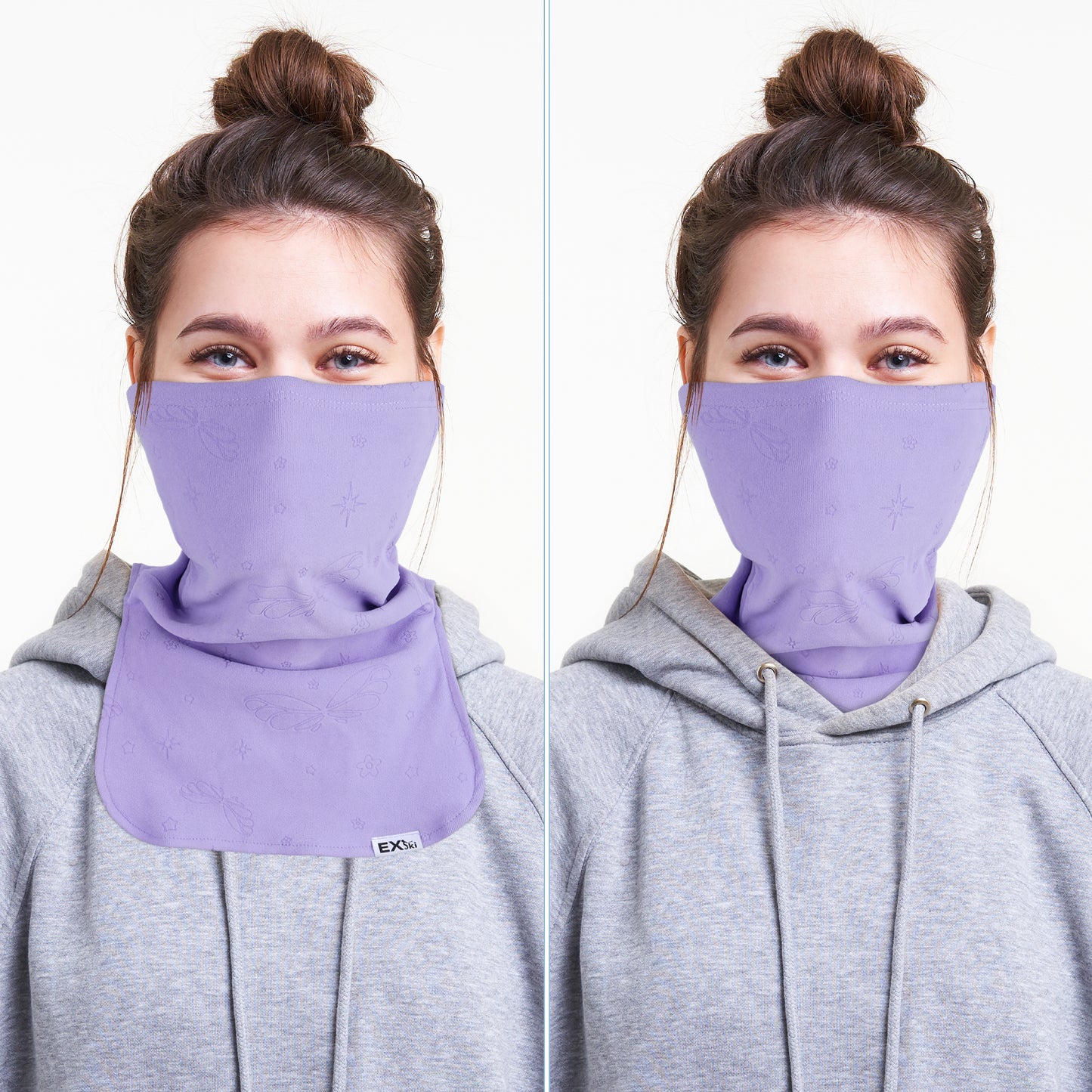 EXSKI Winter Neck Gaiter and Face Cover for Outdoor Activities