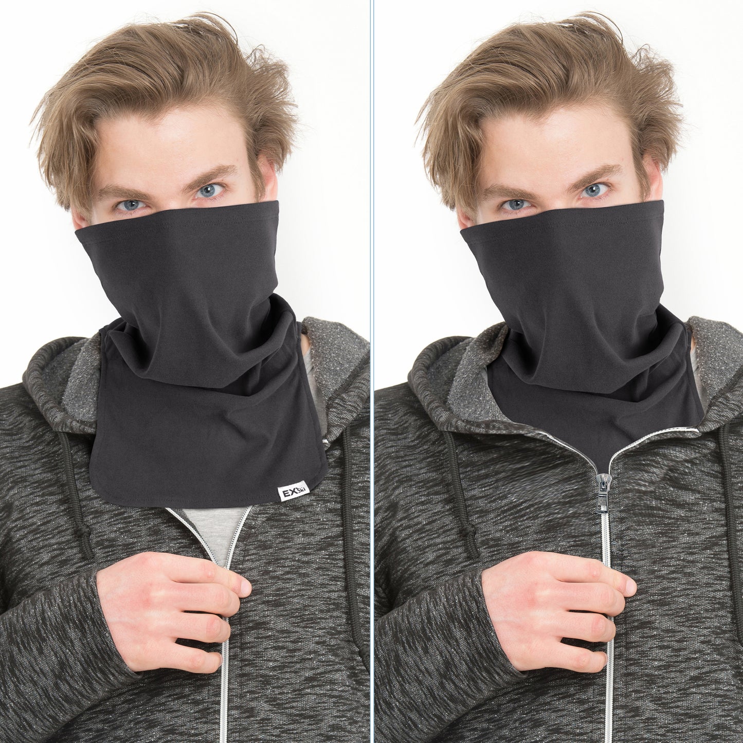 EXSKI Winter Neck Gaiter and Face Cover for Outdoor Activities