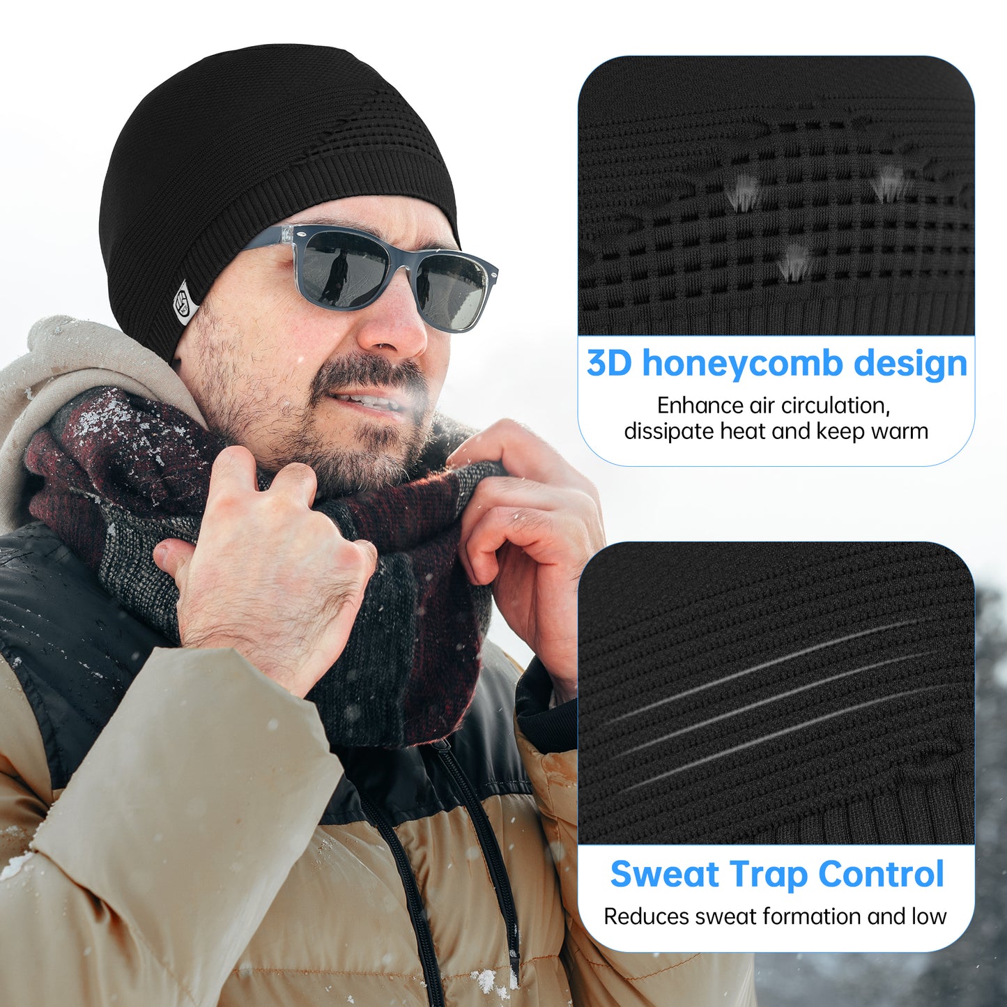 MCTi Thermal Beanie Helmet Liner for Winter Activities