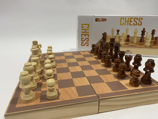 Botack Wooden Chess Sets for Adults with Folding Chess Board & Wood Chess Pieces | Travel & Portable Table Games for Fun Family Game Night Botack