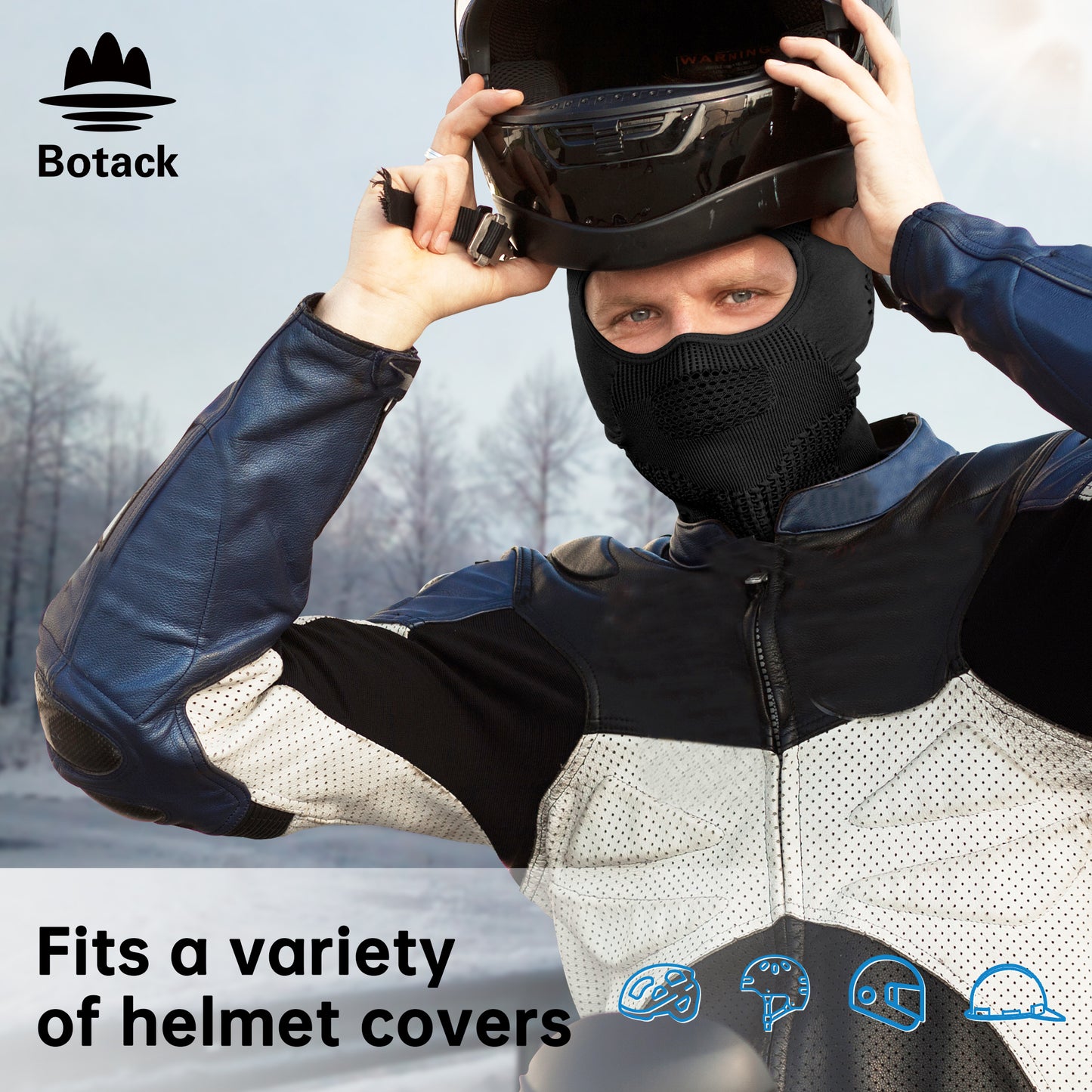 Botack One-Piece Knit Balaclava for Cold Weather