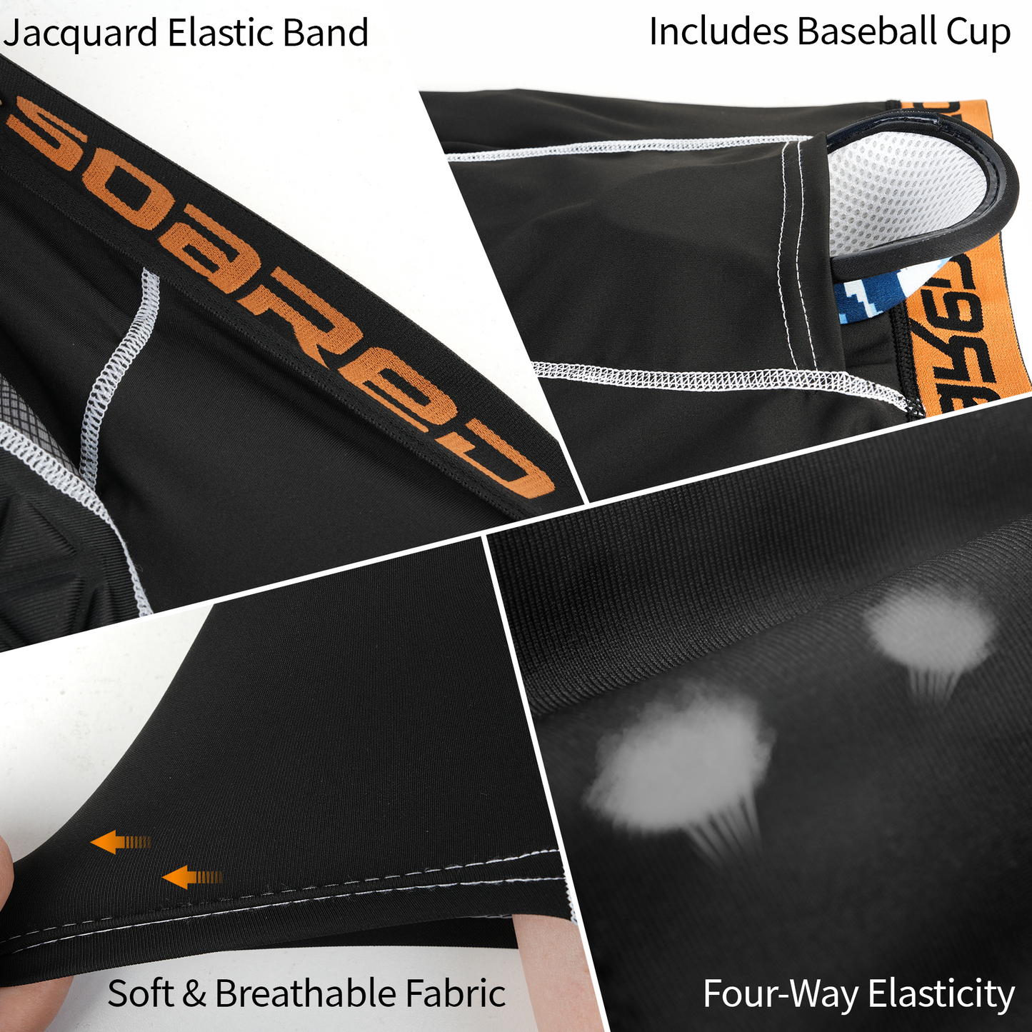Soared Youth Sliding Shorts Baseball XPE Padded Slider Shorts Protective Compression Short for Football Lacrosse Softball SOARED