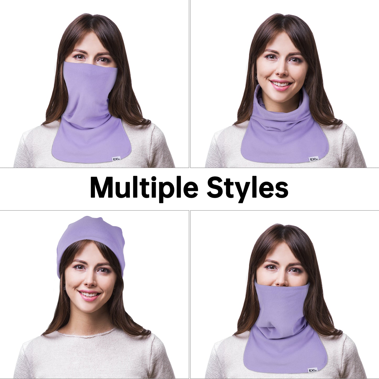 EXSKI Winter Neck Gaiter and Face Cover for Outdoor Activities