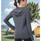 KINEED Women's UPF 50+ Sun Protection Hoodie Jacket Lightweight Long Sleeve Sun Shirt for Women with Pocket Hiking Outdoor KINEED