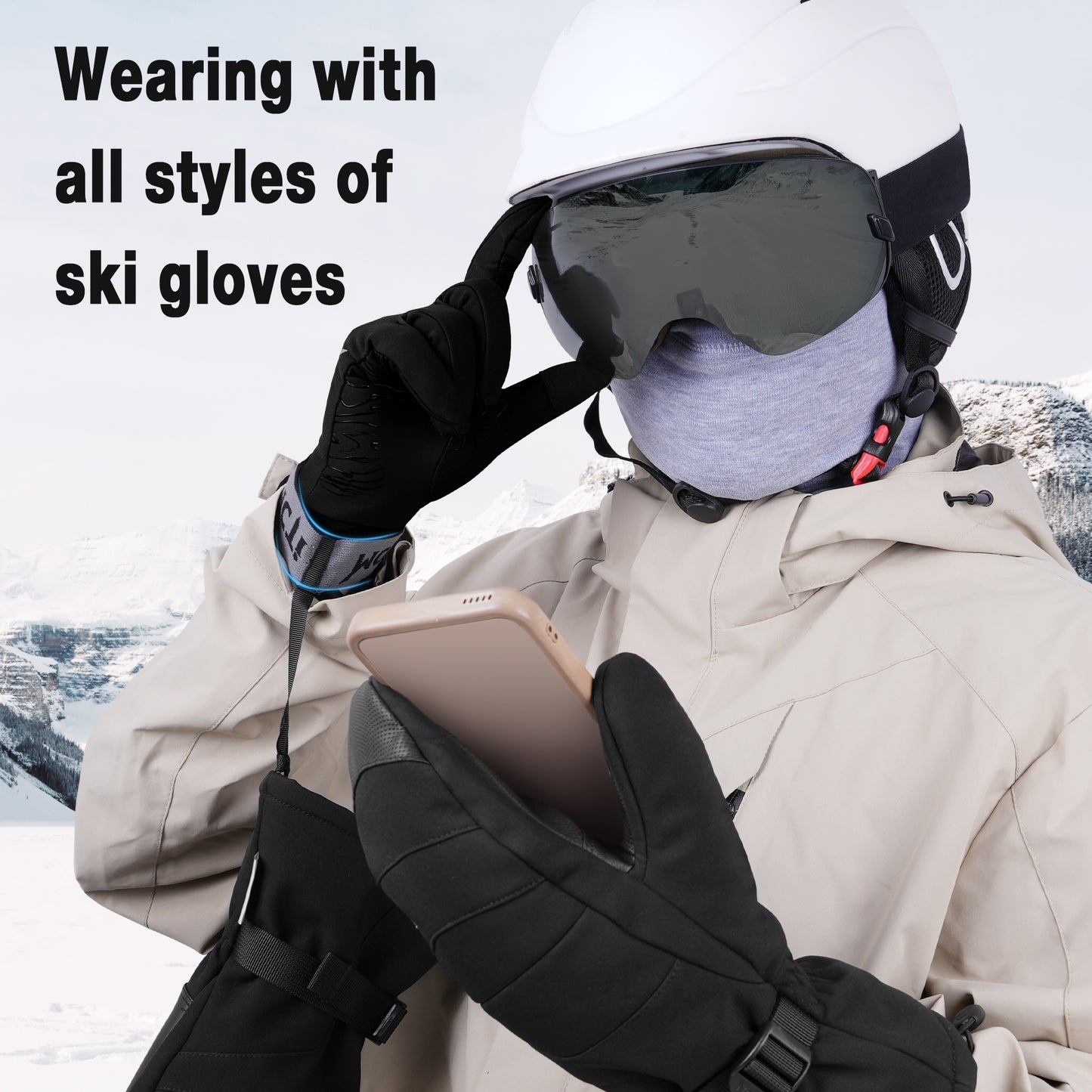 MCTi Lightweight Gloves Liners for Men Women, Touch Screen Gloves with Conductive Microfiber, Palm Silicone, for Running Driving Hiking