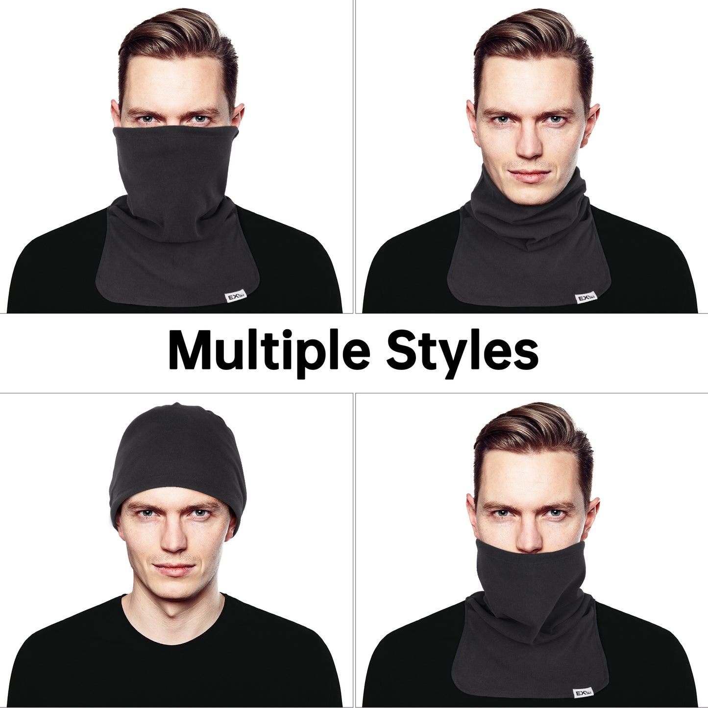 EXSKI Winter Neck Gaiter and Face Cover for Outdoor Activities