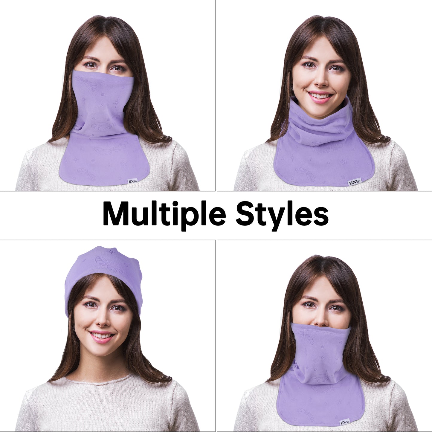 EXSKI Winter Neck Gaiter and Face Cover for Outdoor Activities