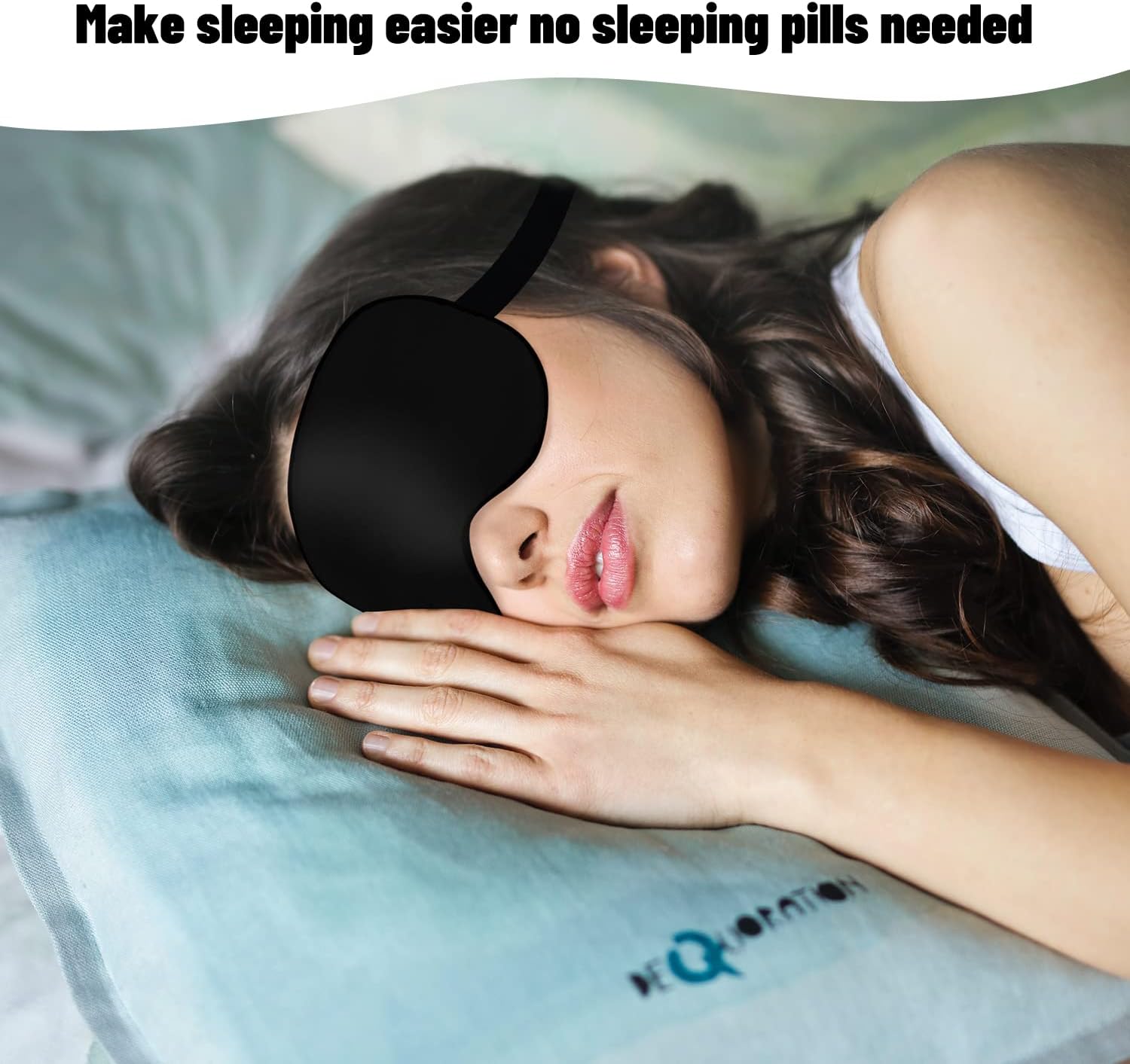 Topacsy Sleep Mask, Silk Eye Mask for Sleeping with Adjustable Strap, Satin Blackout Sleeping Eye Mask for Men&Women, Comfortable Blindfold Eyeshade for Night Sleep(Black) Topacsy
