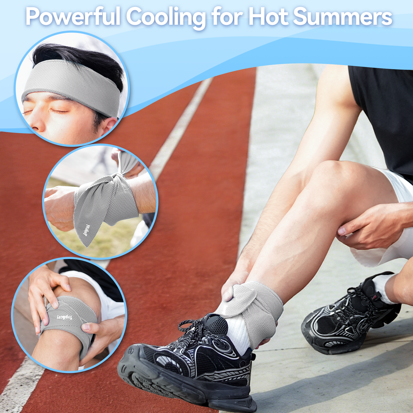 TopAcsy New Upgraded Cooling Neck Wraps, Neck Coolers for Hot Weather, Leak-Proof Cooling Gel, 360° Full-Wrap, Cool Relief - Head, Neck, Wrists TopAcsy
