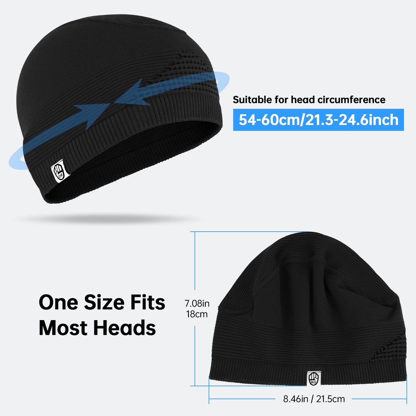 MCTi Thermal Beanie Helmet Liner for Winter Activities