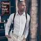 Topacsy Solid Color Mens Suspender with 3 Strong Clips Adjustable Braces Topacsy