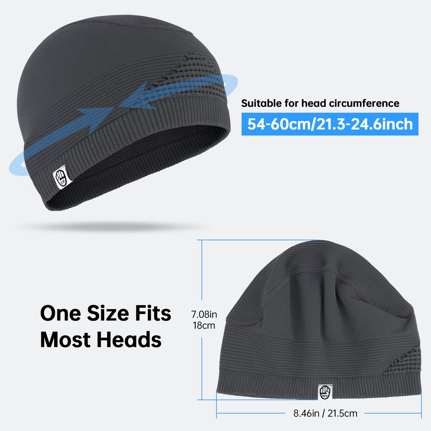 MCTi Thermal Beanie Helmet Liner for Winter Activities