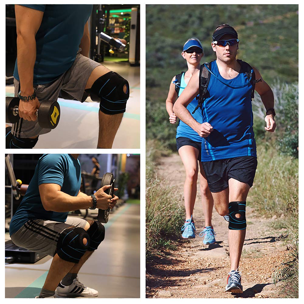 BOTACK Knee Brace with Side Stabilizers for Meniscus Tear Knee Pain ACL MCL Injury Recovery Adjustable Knee Support Men and Women Botack
