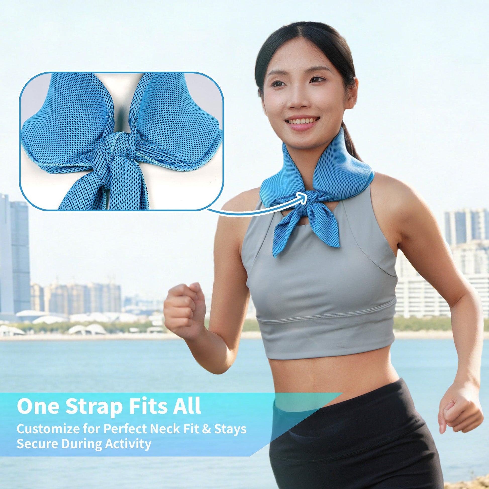 TopAcsy Cooling Neck Wraps, Widened Neck Ice Pack Gel for Hot Weather Reusable Long-Lasting Cold Pack for Neck Shoulders TopAcsy