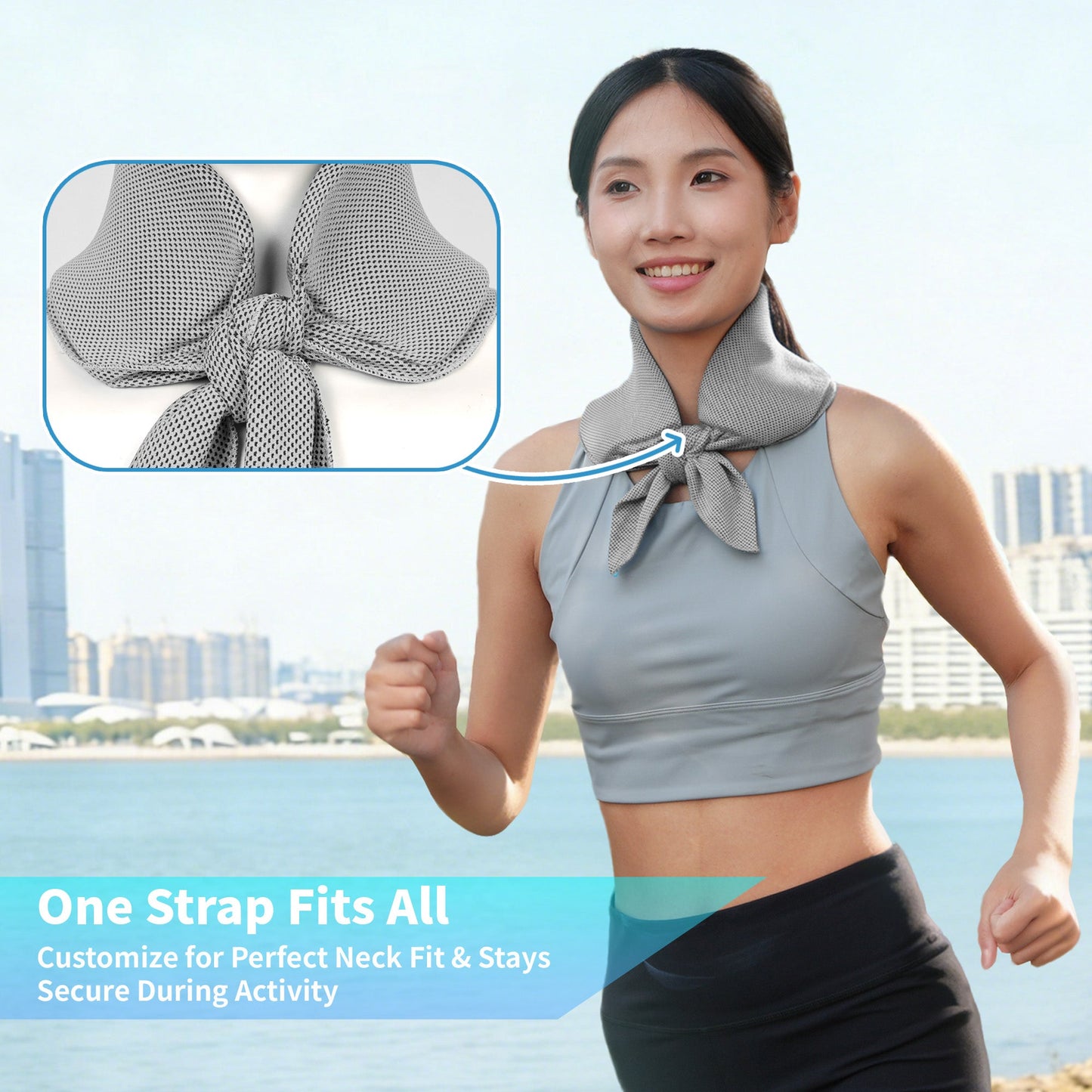 TopAcsy Cooling Neck Wraps, Widened Neck Ice Pack Gel for Hot Weather Reusable Long-Lasting Cold Pack for Neck Shoulders TopAcsy
