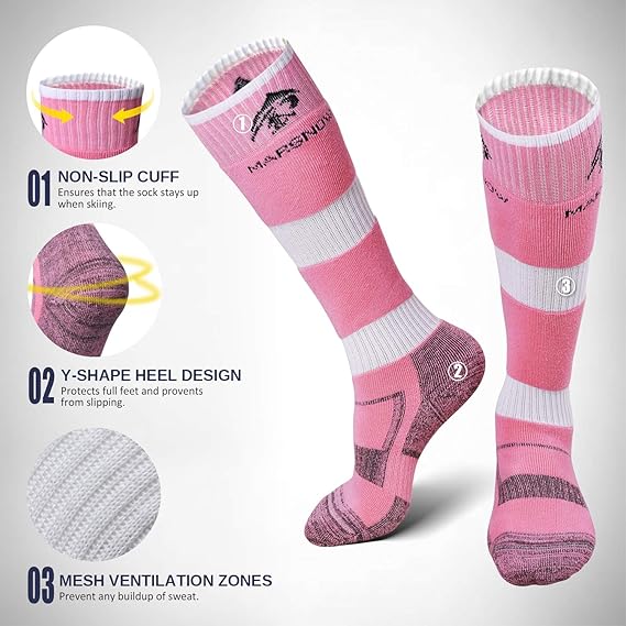 Marsnow Ski Socks Thickening Warm Outdoor Winter Over The Calf High Performance Sport Socks Men Women Skiing Snowboarding Marsnow