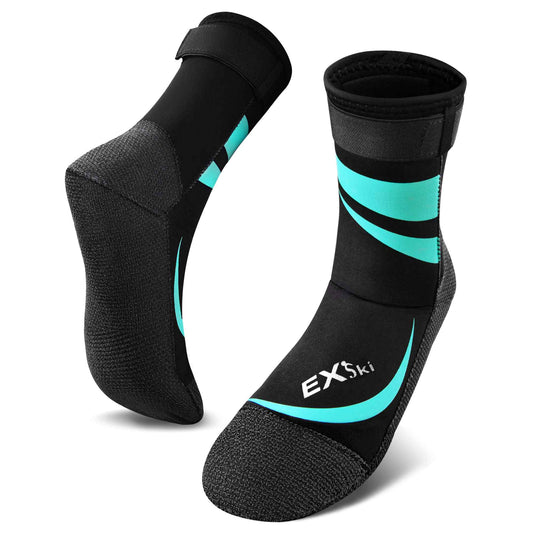 EXski 3mm Neoprene Beach Socks Durable Kevlar Water Socks for Beach Activities Diving Men Women EXSKI