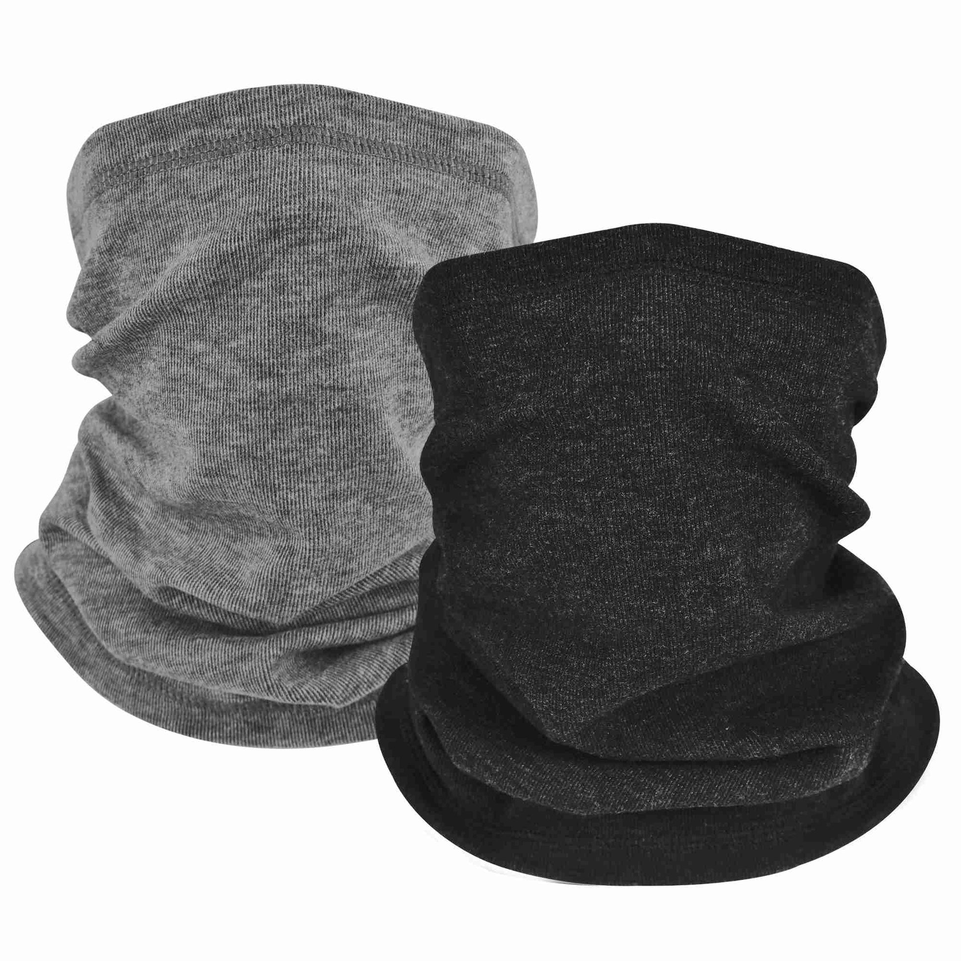 EXski Winter Neck Gaiter Warmer, Soft Fleece Face Mask Scarf for Cold Weather Skiing Cycling Outdoor Sports 2 Packed EXSKI