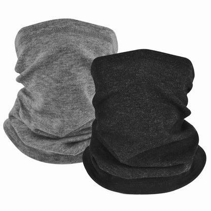EXski Winter Neck Gaiter Warmer, Soft Fleece Face Mask Scarf for Cold Weather Skiing Cycling Outdoor Sports 2 Packed EXSKI