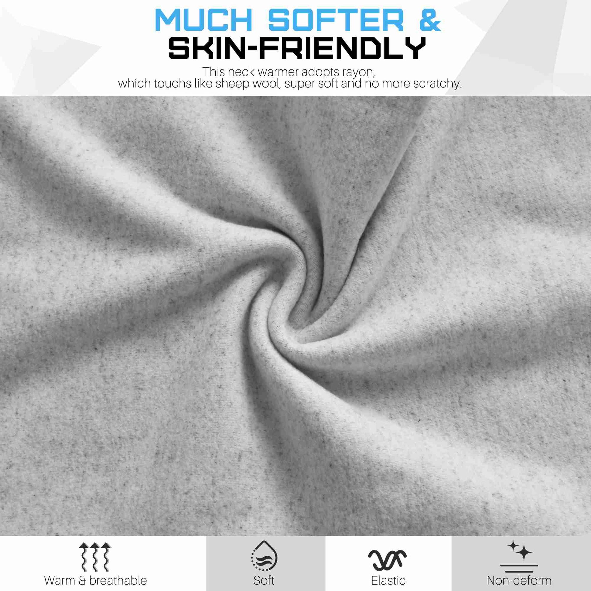 EXski Winter Neck Gaiter Warmer, Soft Fleece Face Mask Scarf for Cold Weather Skiing Cycling Outdoor Sports 2 Packed EXSKI