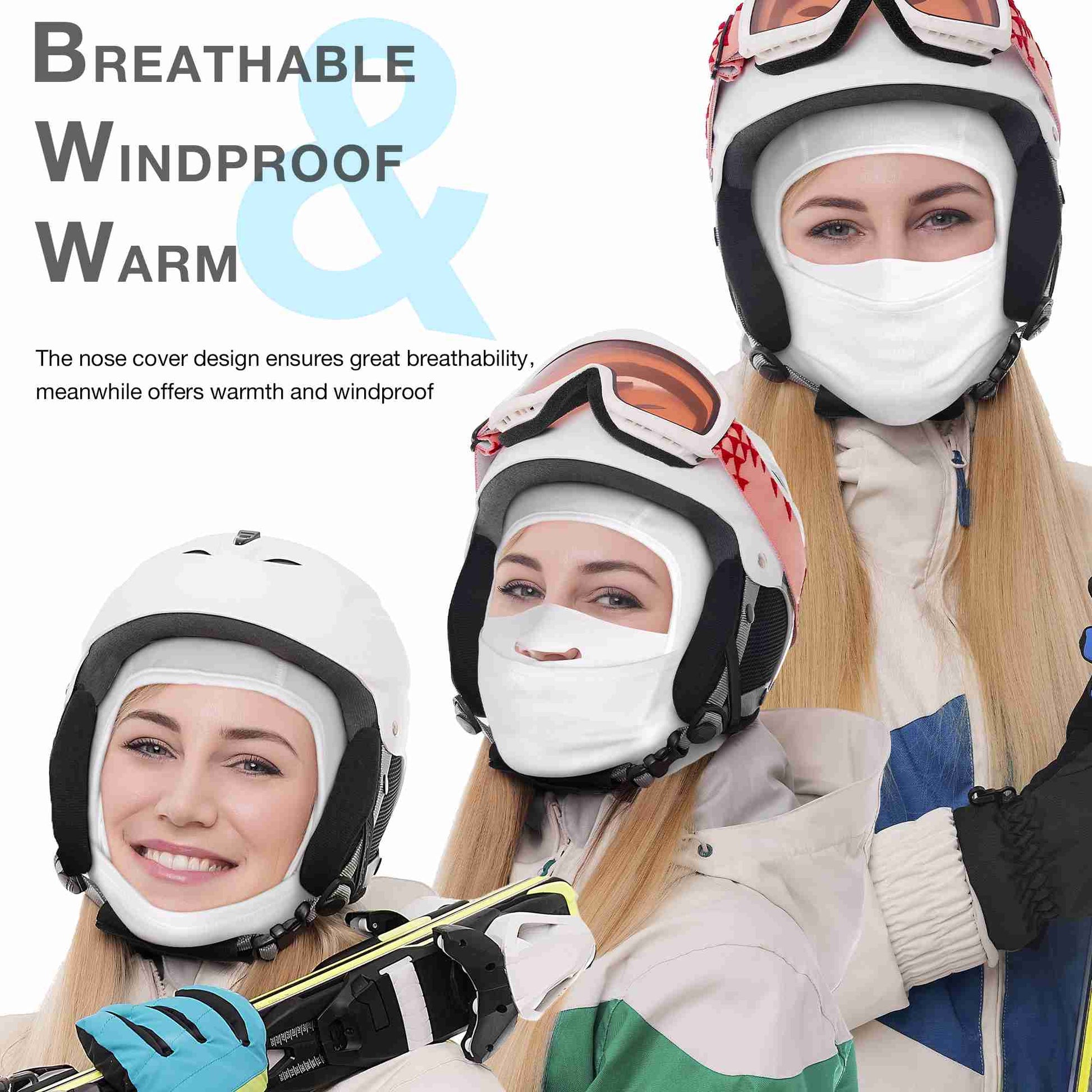 balaclava for snowboarding with helmet Botack Nose-Opening Winter Balaclava