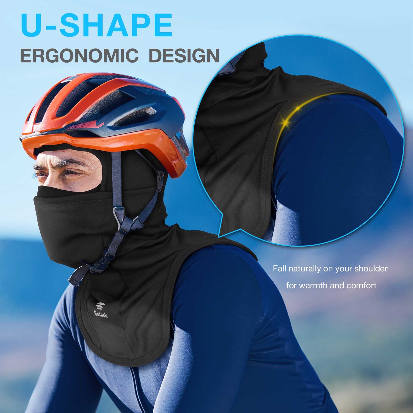 Botack Ski Mask for Men Women, Nose Opening Breathable Warm Balaclava Face Mask Windproof for Skiing Snowboarding Cycling Botack