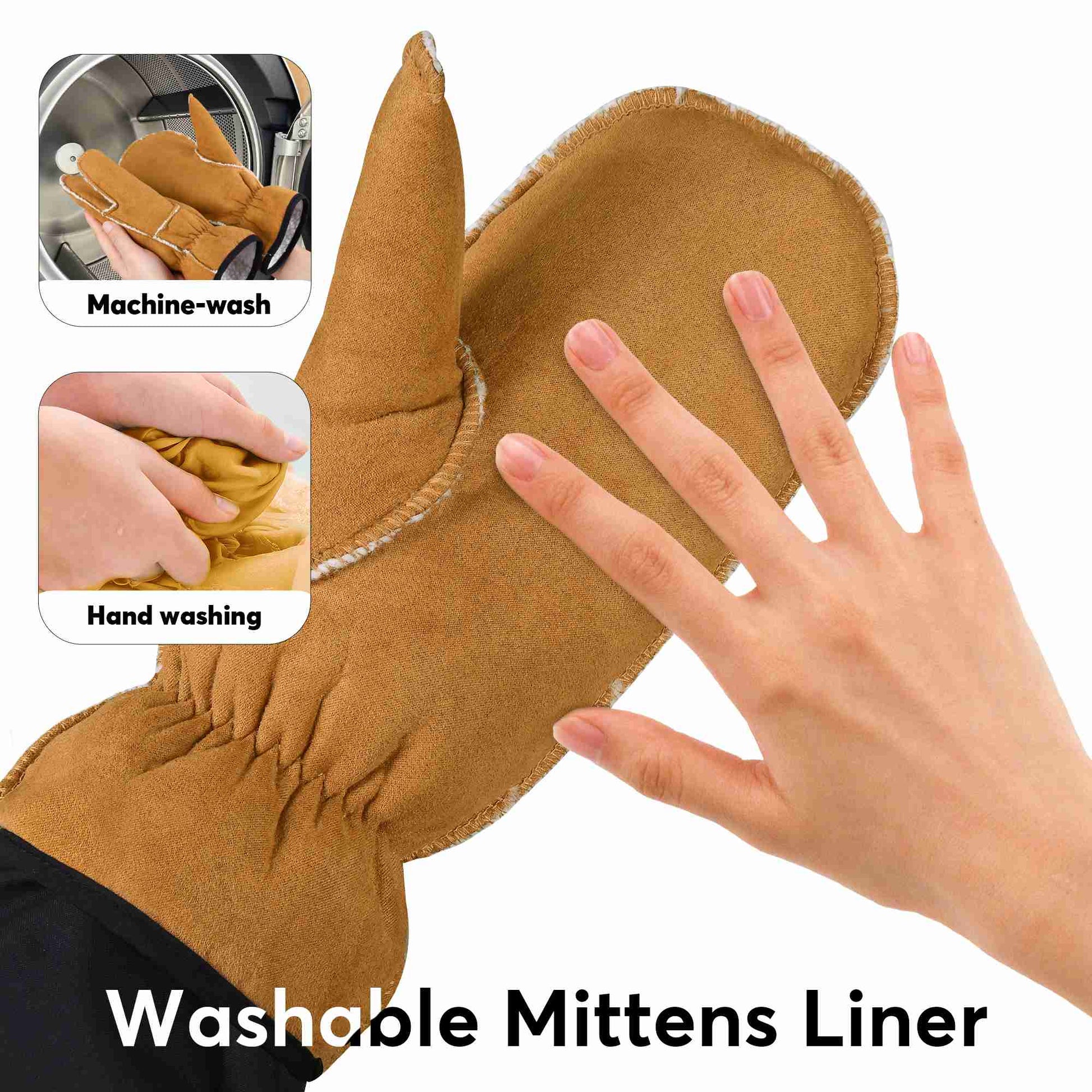 MCTi Unisex Kids Sherpa Fleece Ski Glove Liner |  Winter Inner Gloves EXSKI