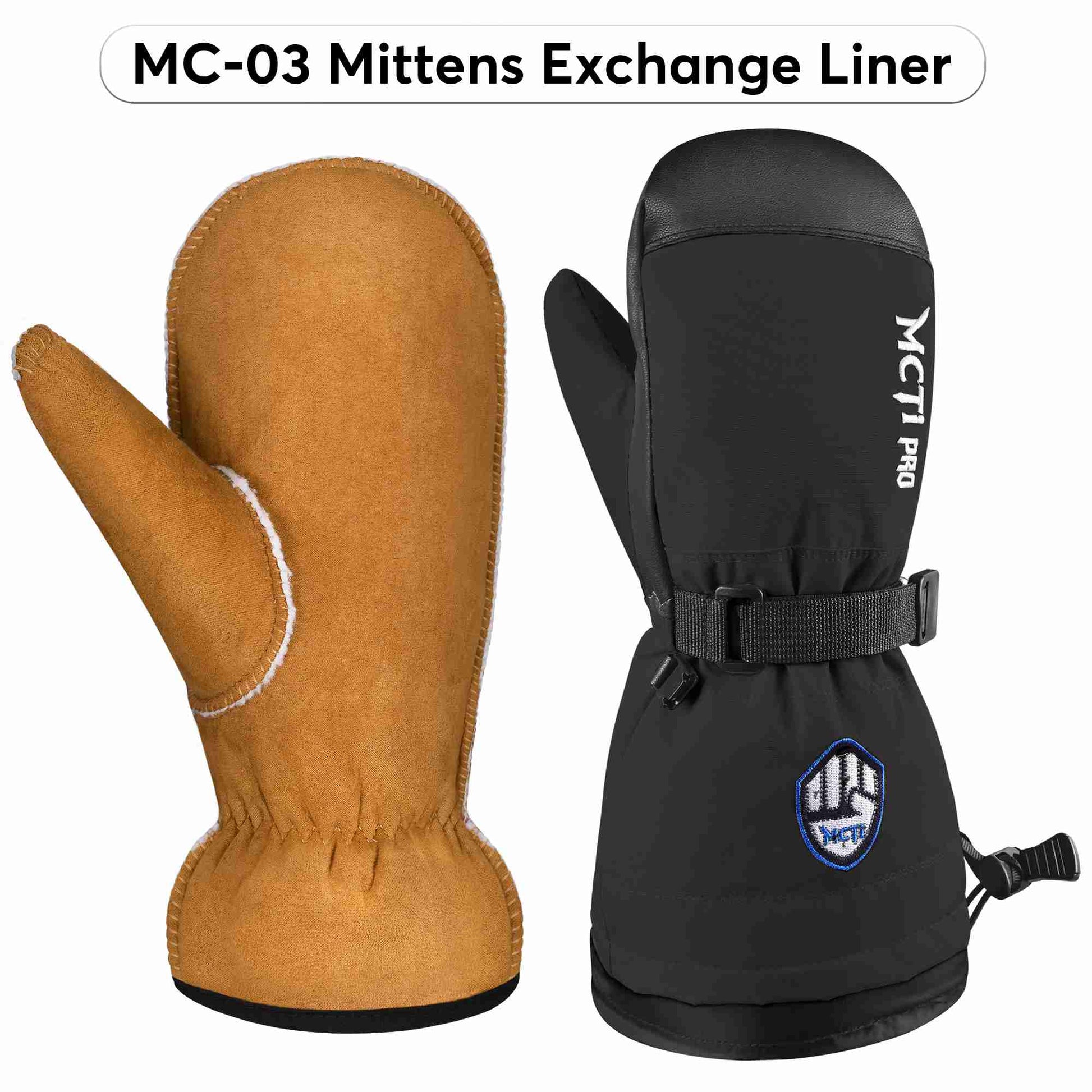 MCTi Unisex Kids Sherpa Fleece Ski Glove Liner |  Winter Inner Gloves EXSKI