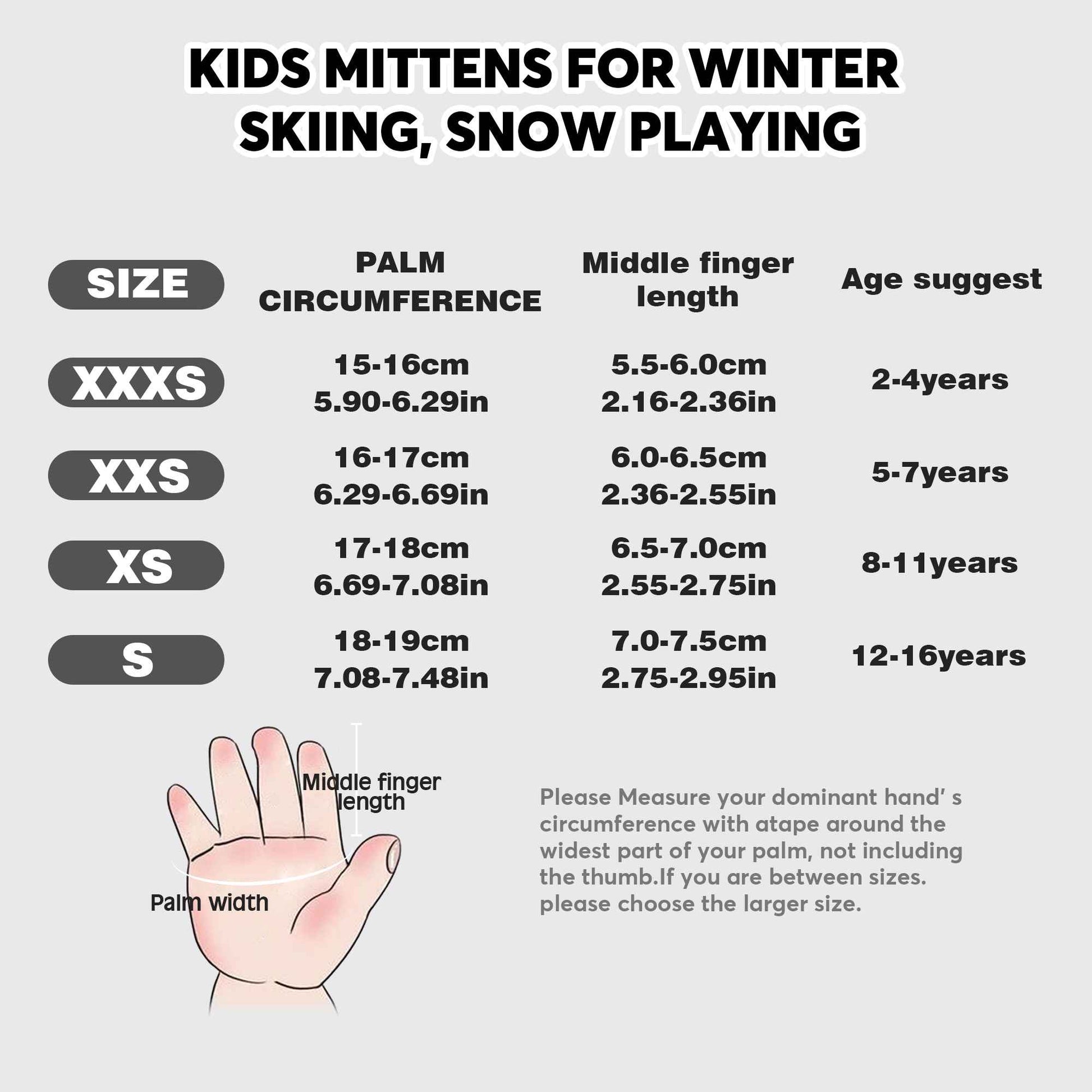 MCTi Unisex Kids Sherpa Fleece Ski Glove Liner |  Winter Inner Gloves EXSKI