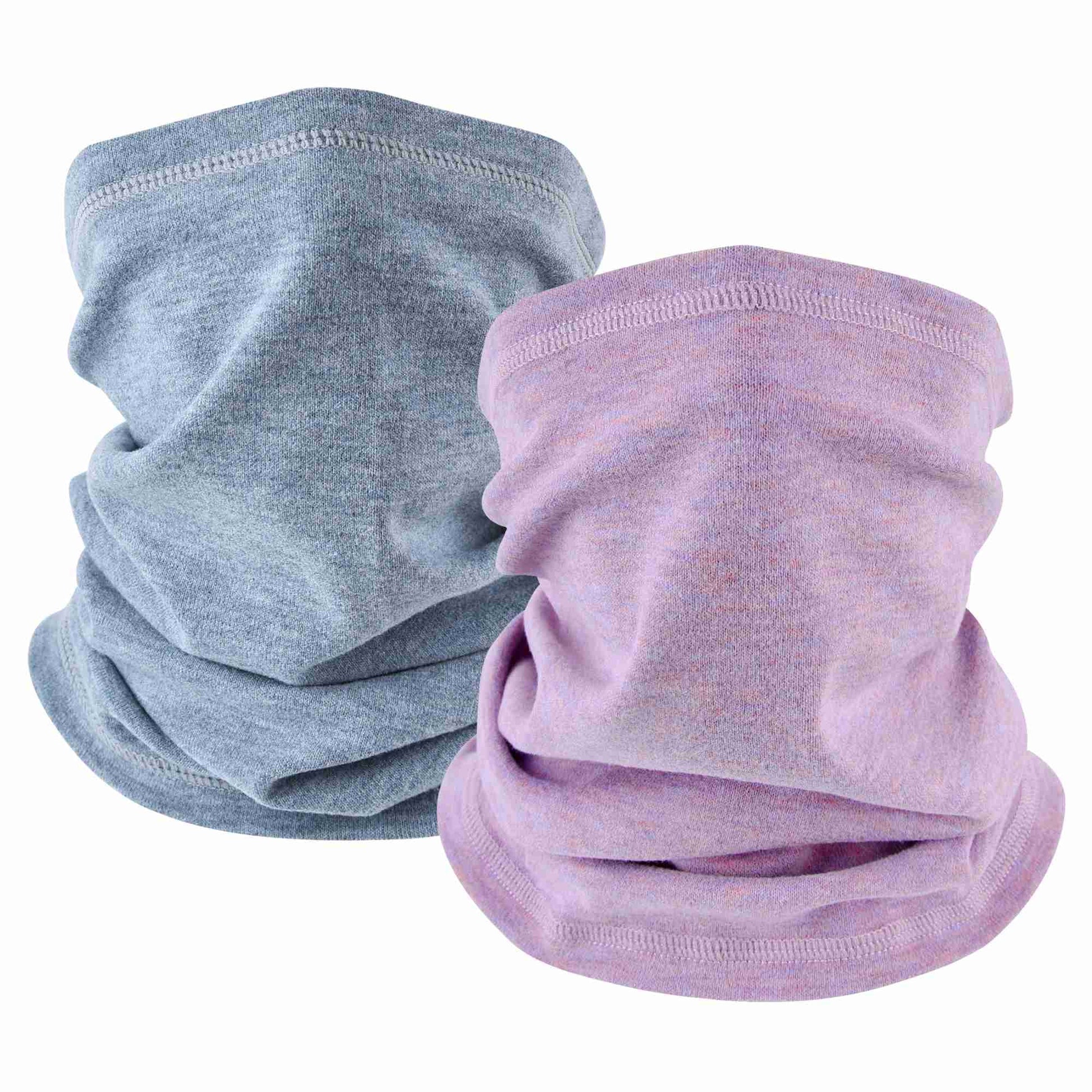 EXski Winter Neck Gaiter Warmer, Soft Fleece Face Mask Scarf for Cold Weather Skiing Cycling Outdoor Sports 2 Packed EXSKI