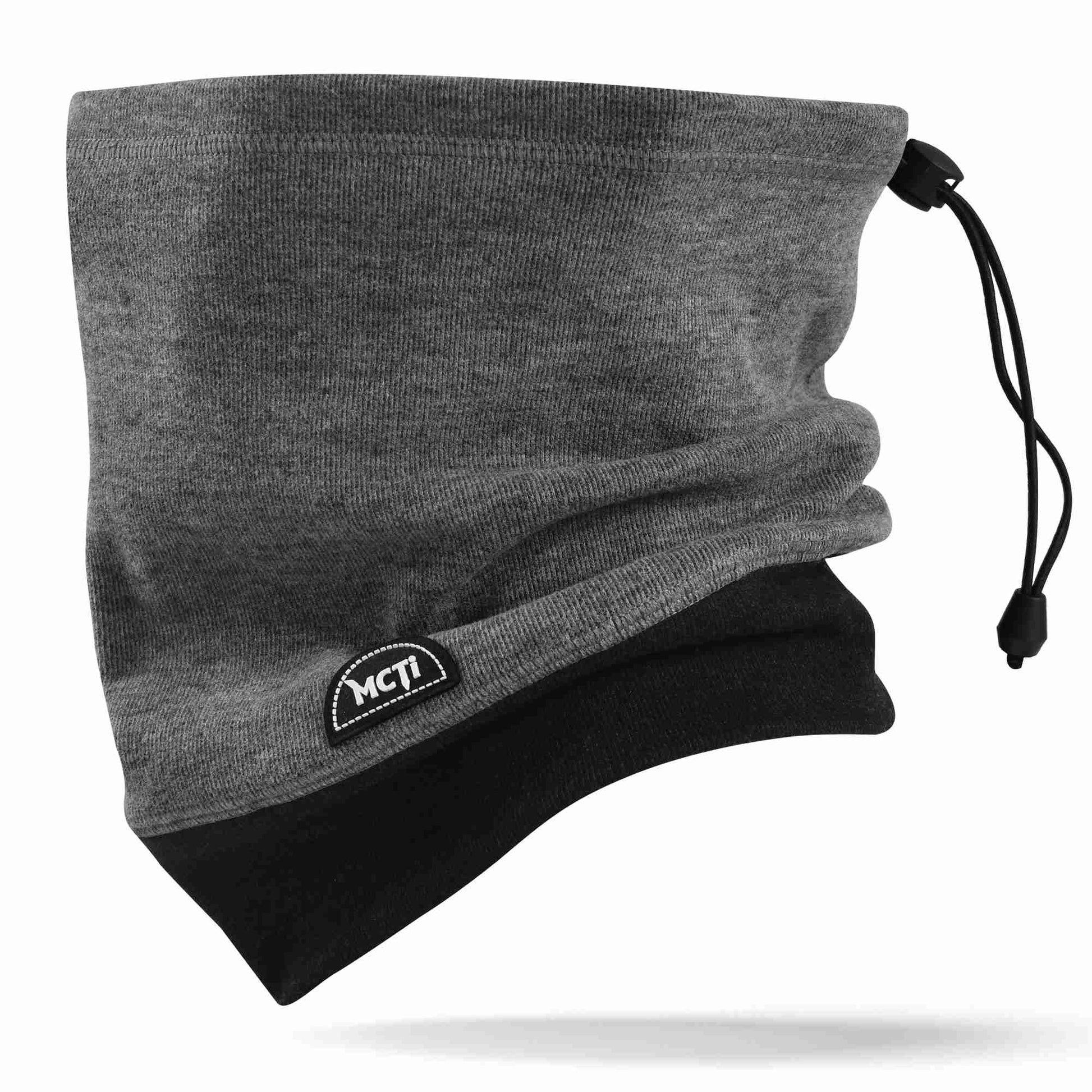 MCTi Soft Neck Warmer - Adjustable Fleece Scarf and Beanie Hat for Winter Sports MCTi