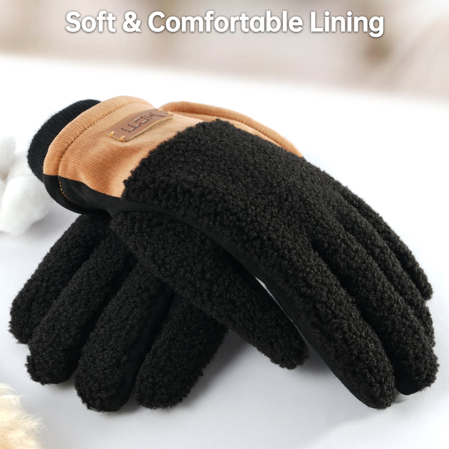 MCTi Women's Sherpa-Lined Touchscreen Winter Gloves